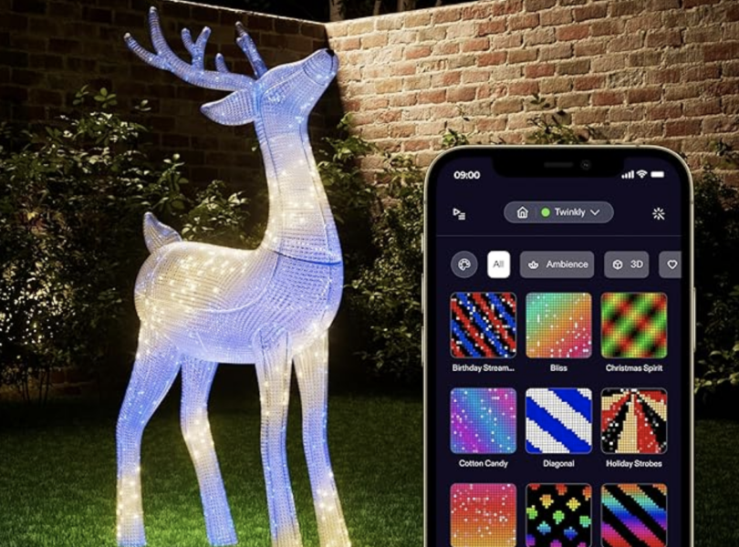 giant LED reindeer with alexa and app control